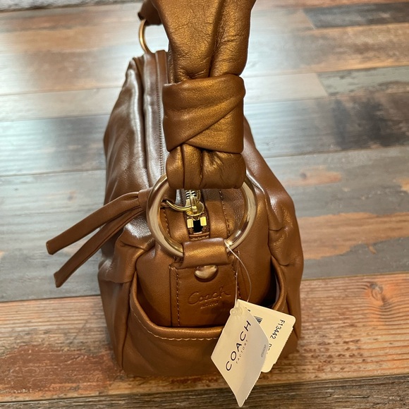 NWT Vintage Coach Parker Pleated Leather Handbag - Picture 4 of 12